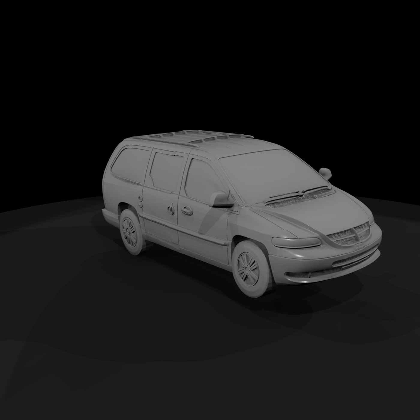 Dodge-style Minivan for Dioramas and Railroad Layout
