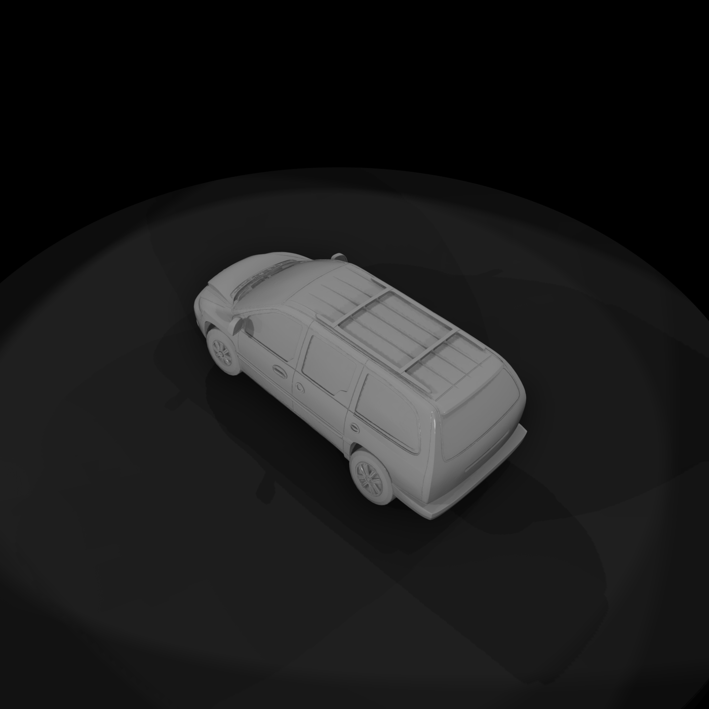 Dodge-style Minivan for Dioramas and Railroad Layout