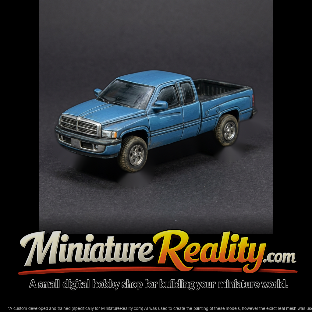 Dodge Ram-style pickup for HO dioramas 1:87