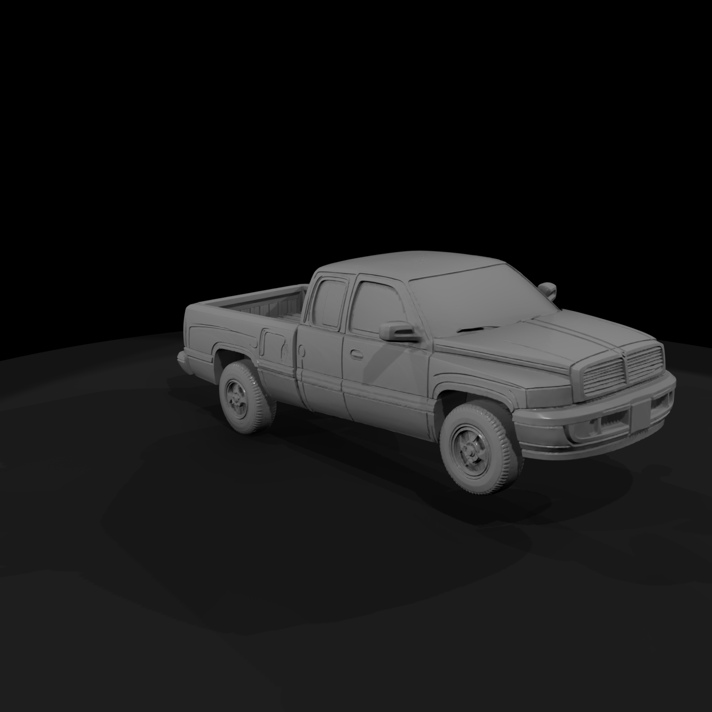 Dodge Ram-style pickup for HO dioramas 1:87