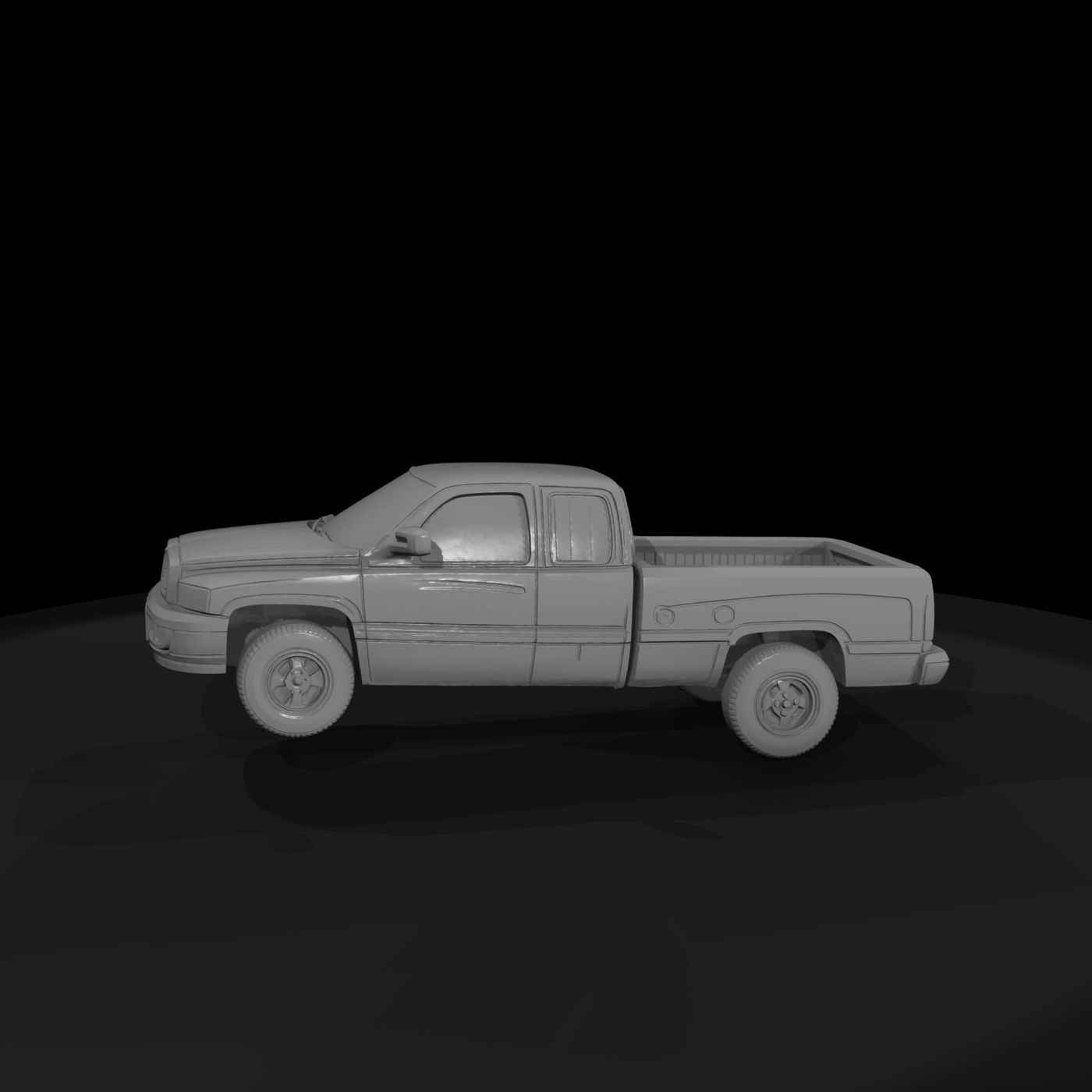 Dodge Ram-style pickup for HO dioramas 1:87