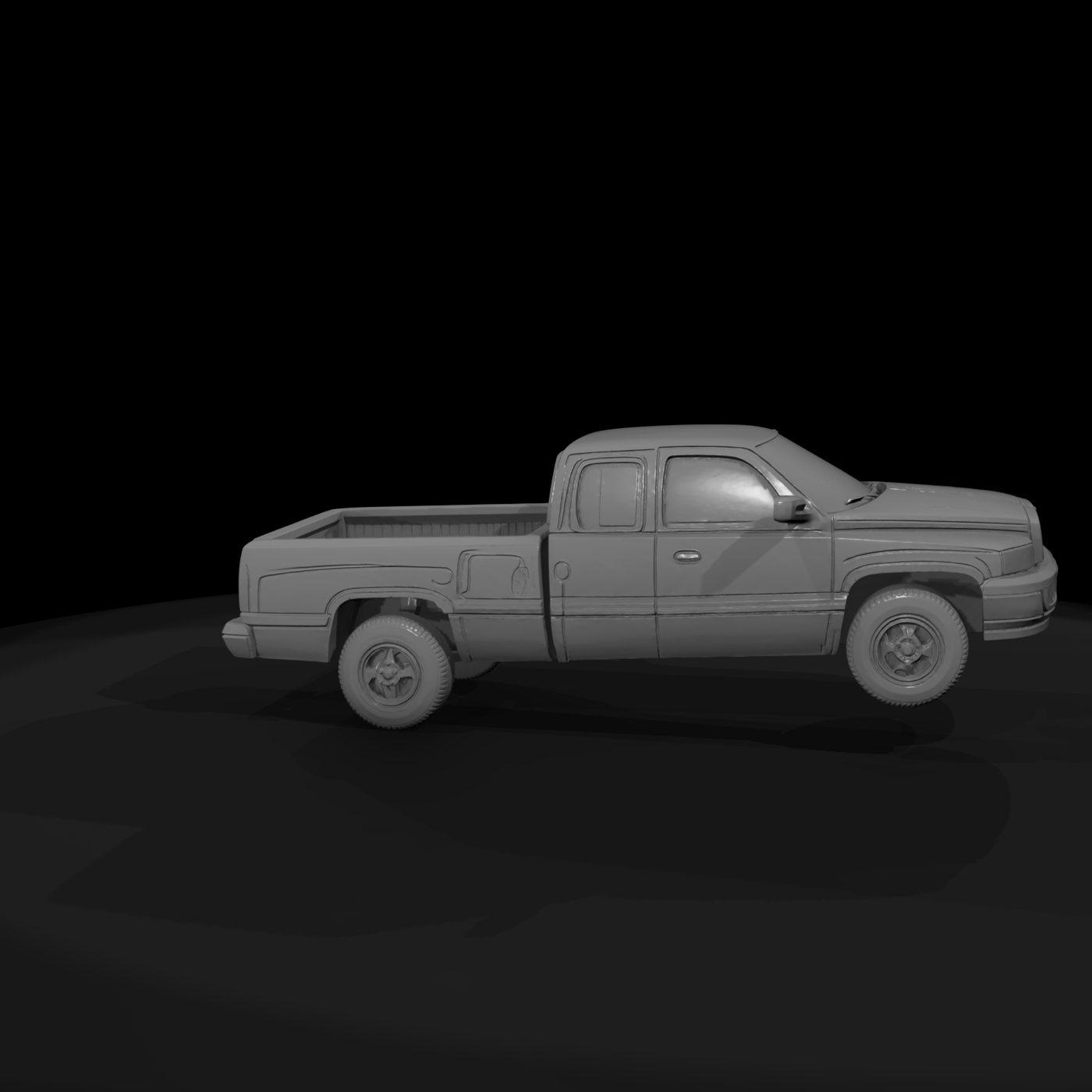 Dodge Ram-style pickup for HO dioramas 1:87