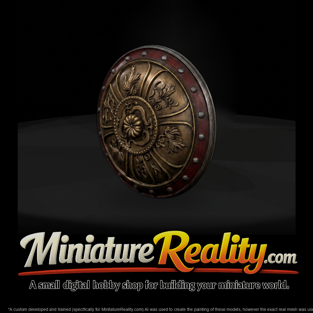 Embossed Medieval Round Shield