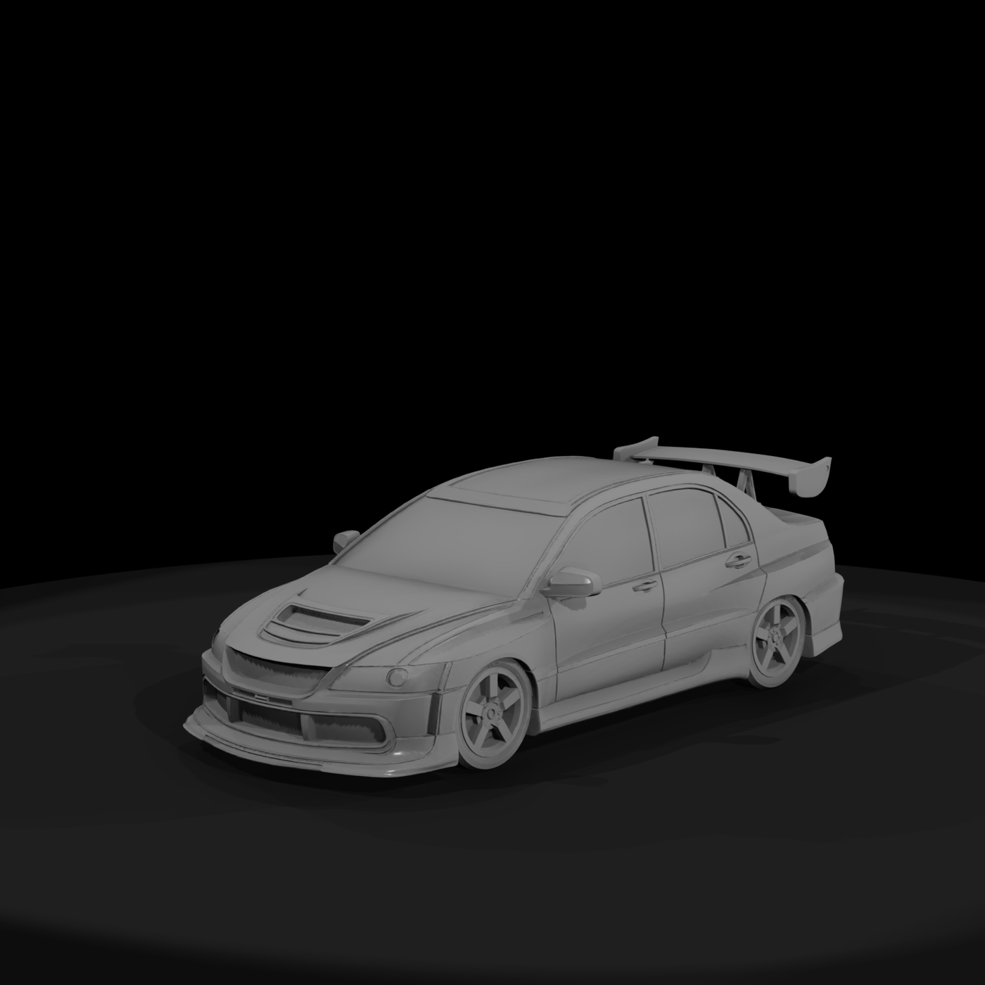 Evo-style Compact Sedan for Dioramas