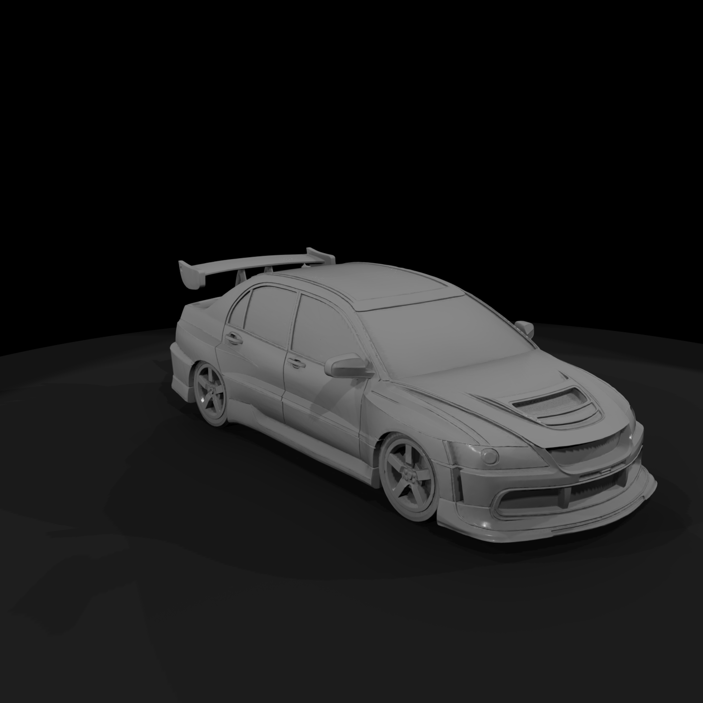 Evo-style Compact Sedan for Dioramas