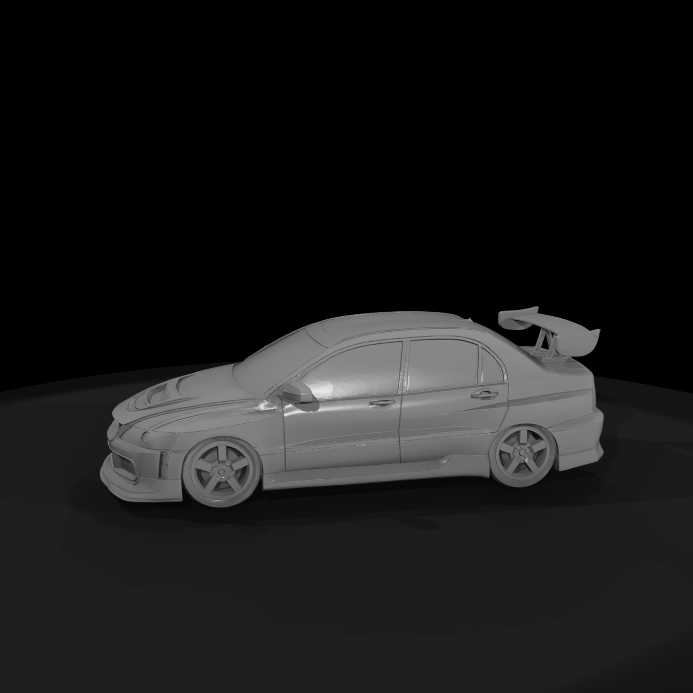 Evo-style Compact Sedan for Dioramas