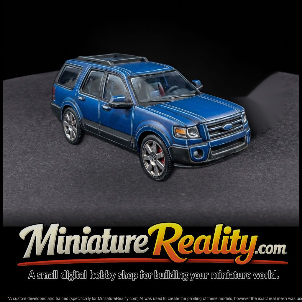 Expedition-style SUV model for HO 1:87 dioramas