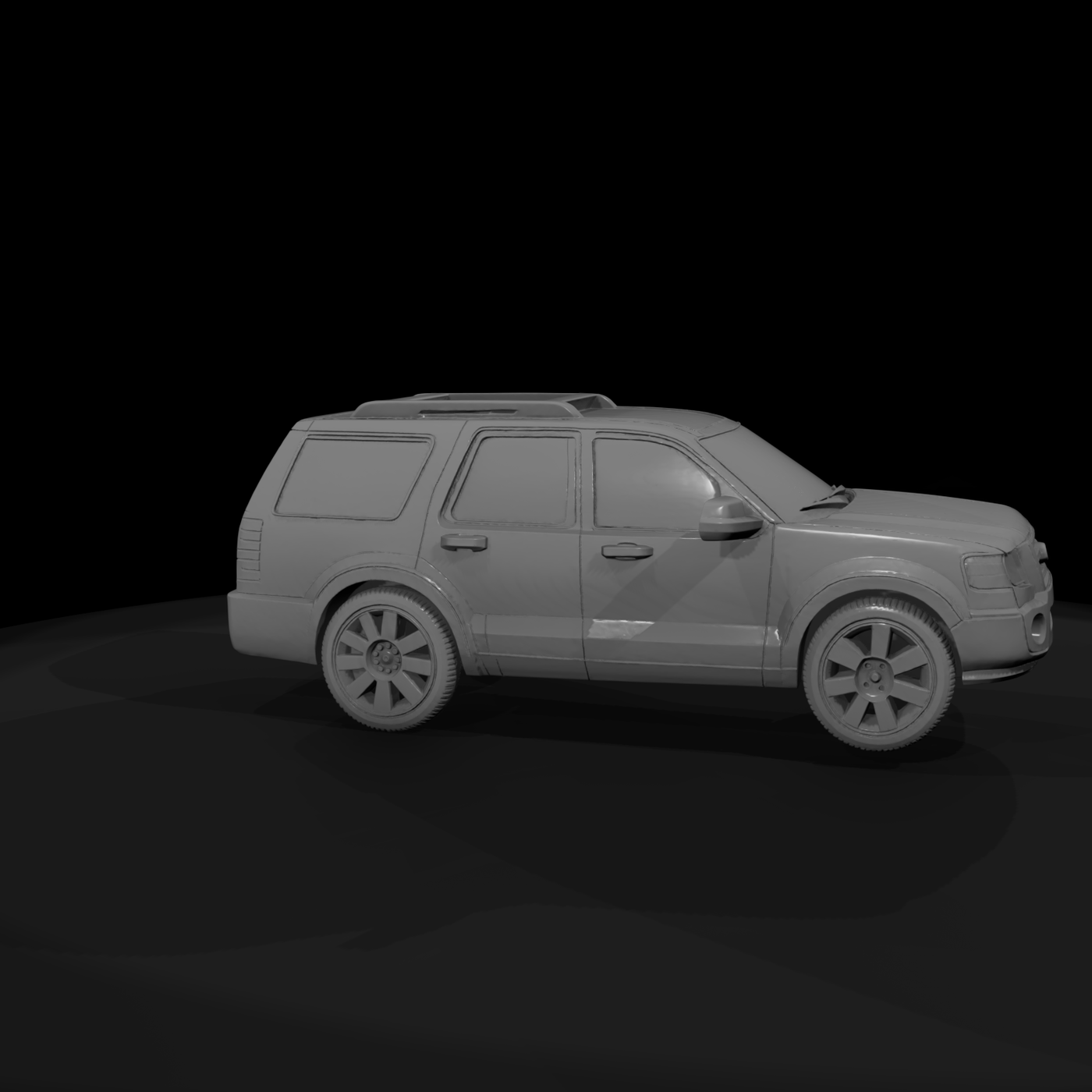 Expedition-style SUV model for HO 1:87 dioramas