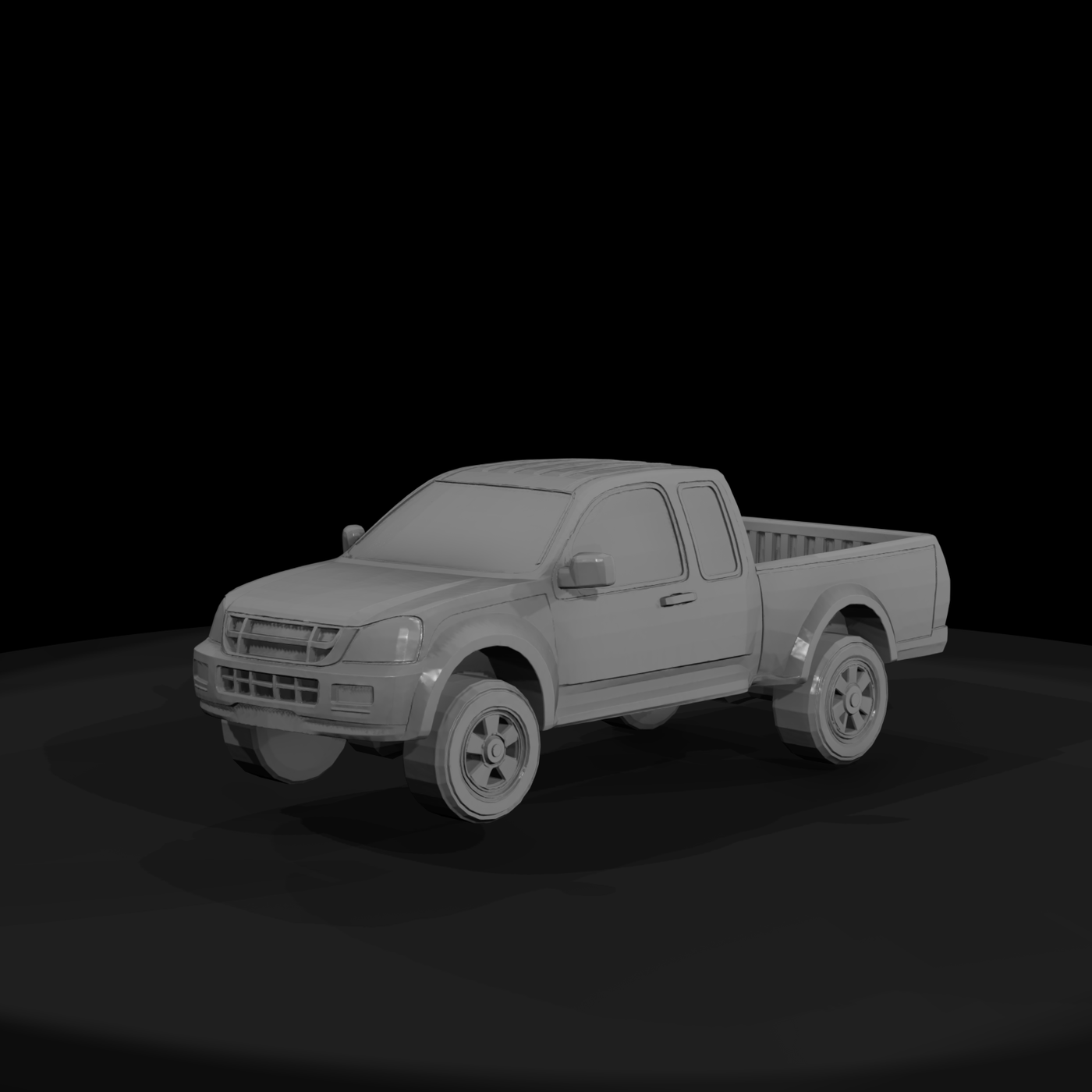 Extended Cab Pickup Truck HO 1:87 - Diorama Vehicle