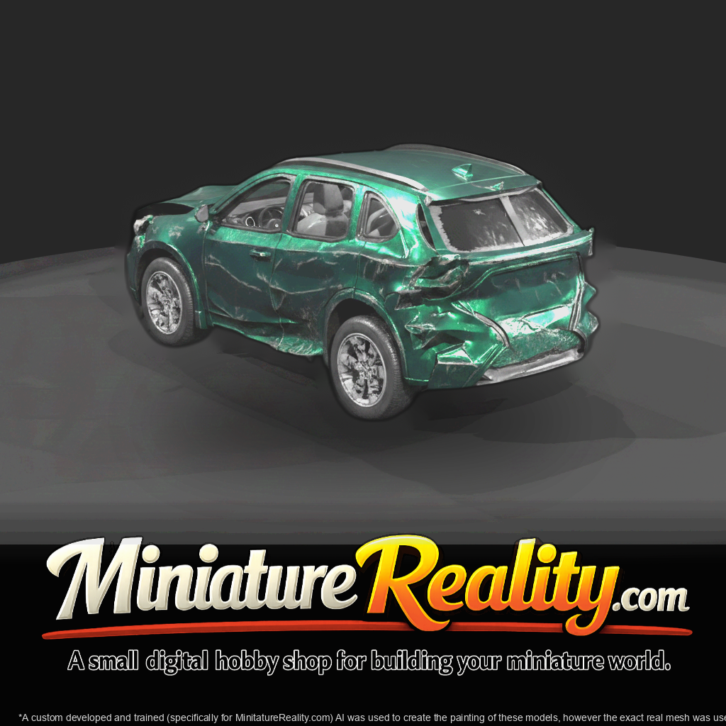 family SUV (2010s–2020s) — totaled, severe multi-impact damage