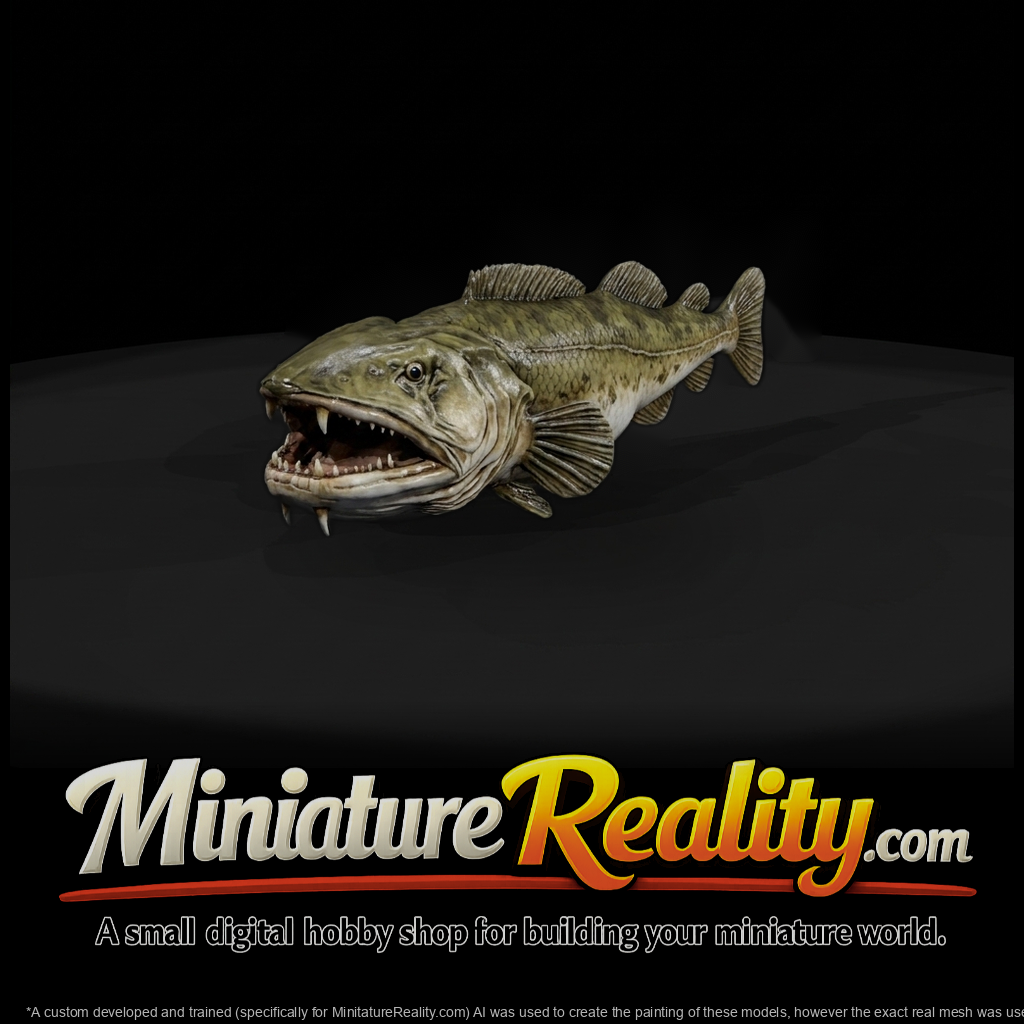 Fanged Fish Creature Sculpt and Display