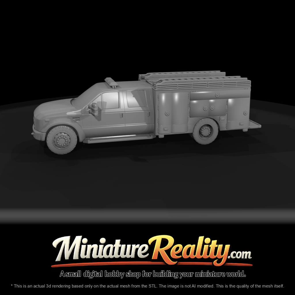 fire department support utility truck (2010s) — Ford-based, emergency service logistics vehicle