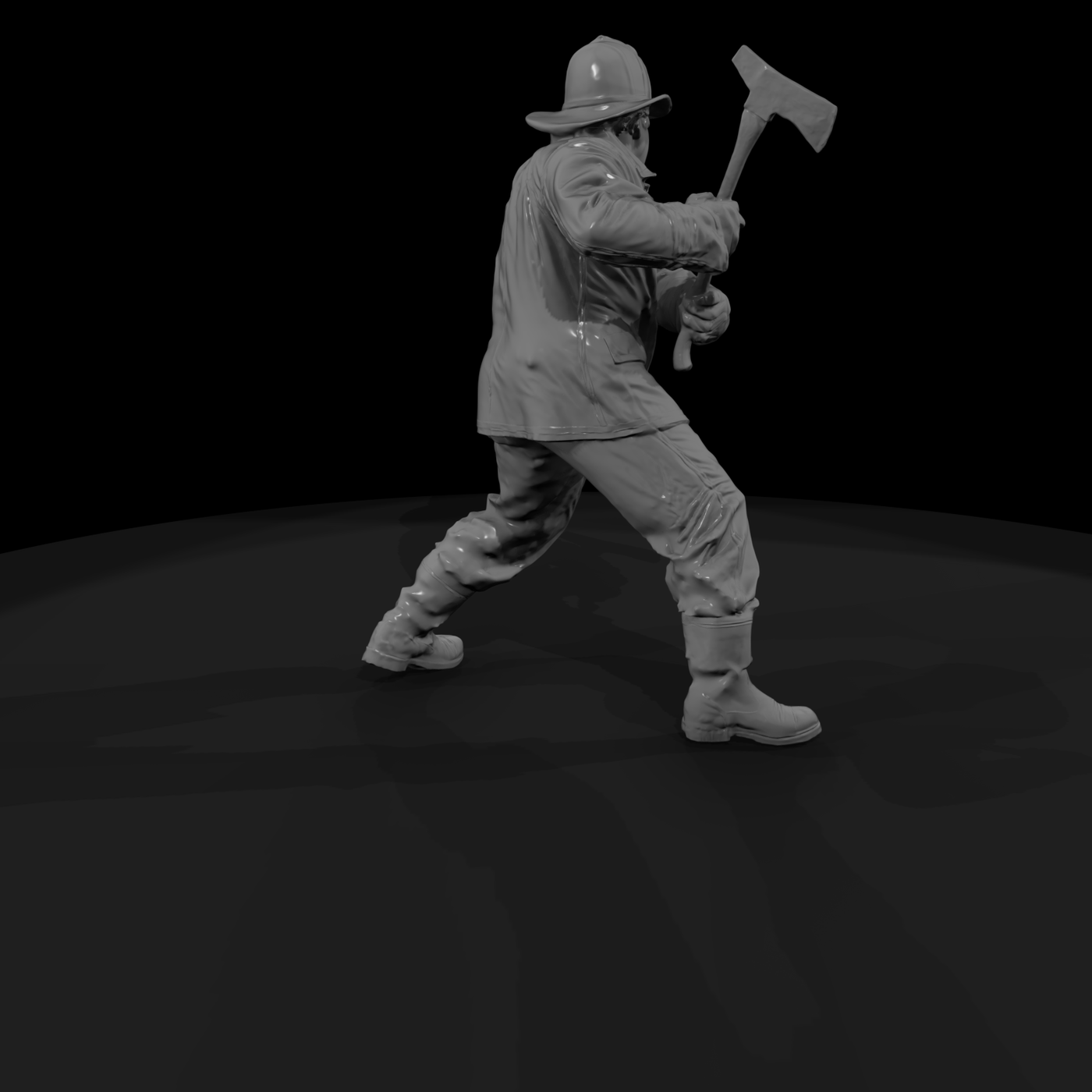 Firefighter Figure (1950s) — Swinging Ax
