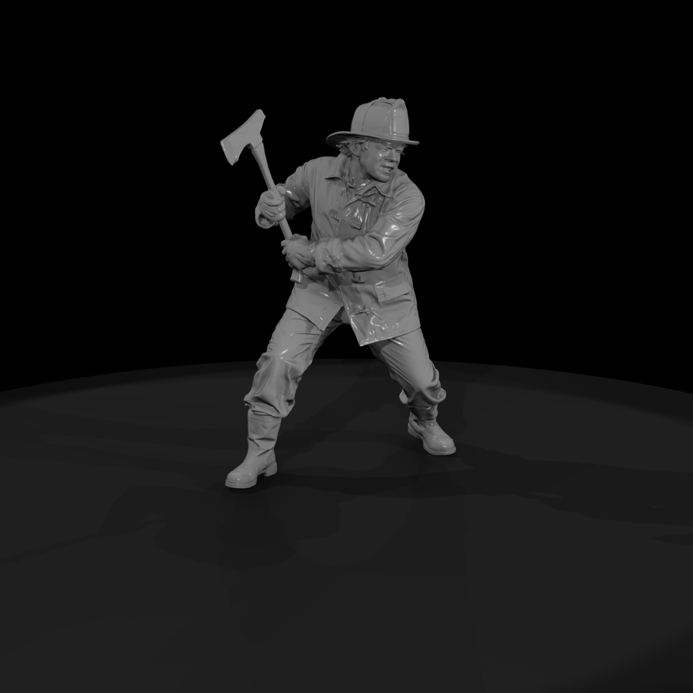 Firefighter Figure (1950s) — Swinging Ax