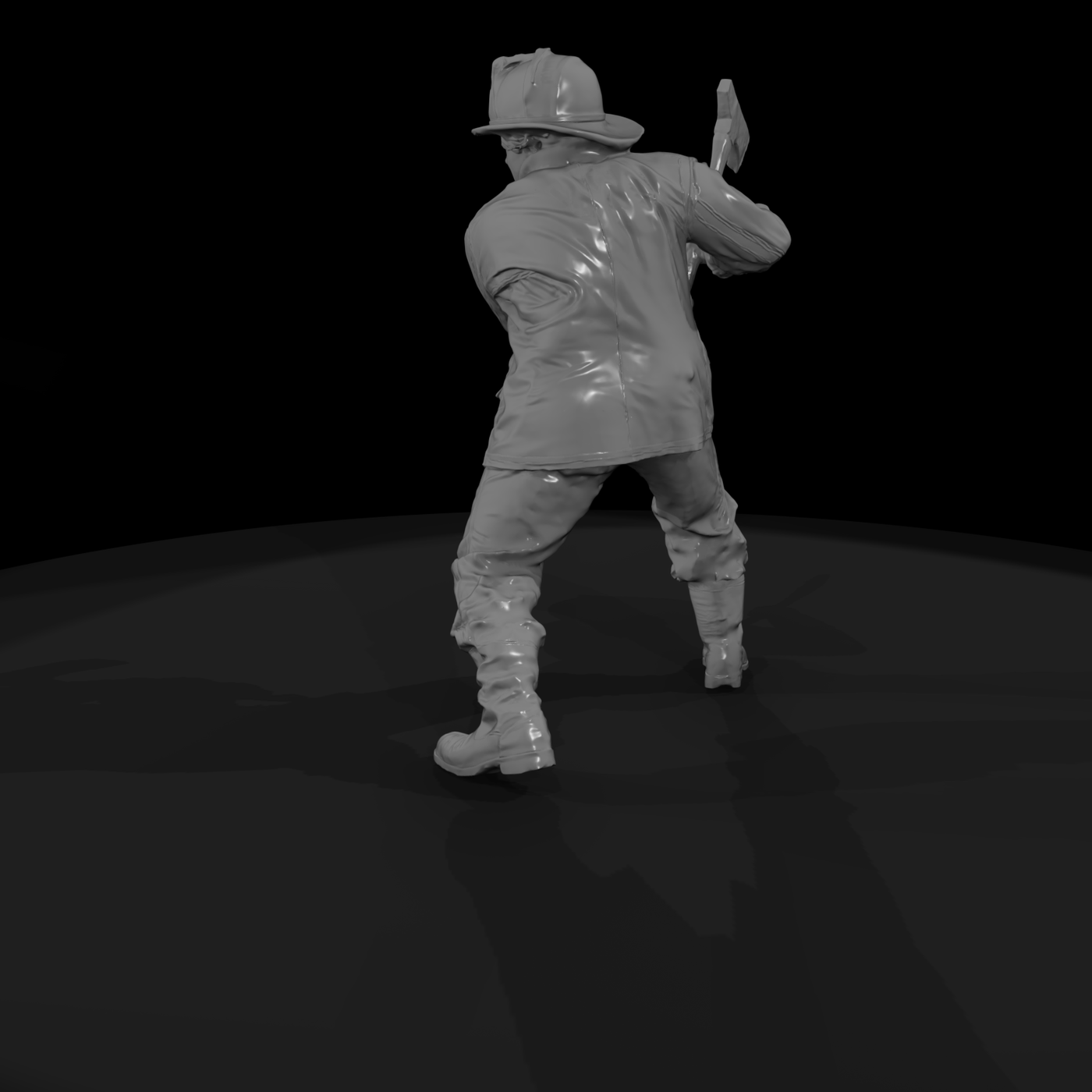 Firefighter Figure (1950s) — Swinging Ax