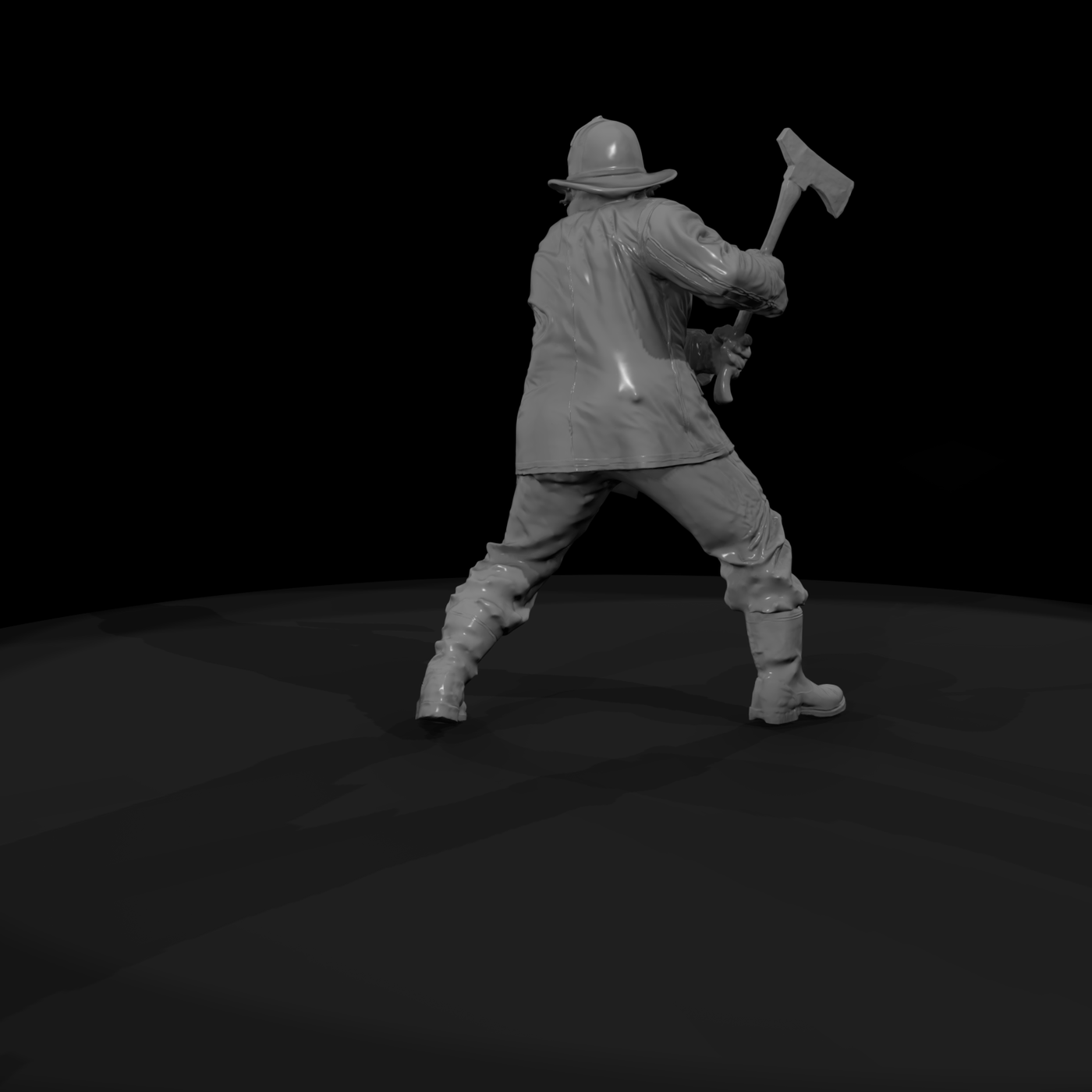 Firefighter Figure (1950s) — Swinging Ax