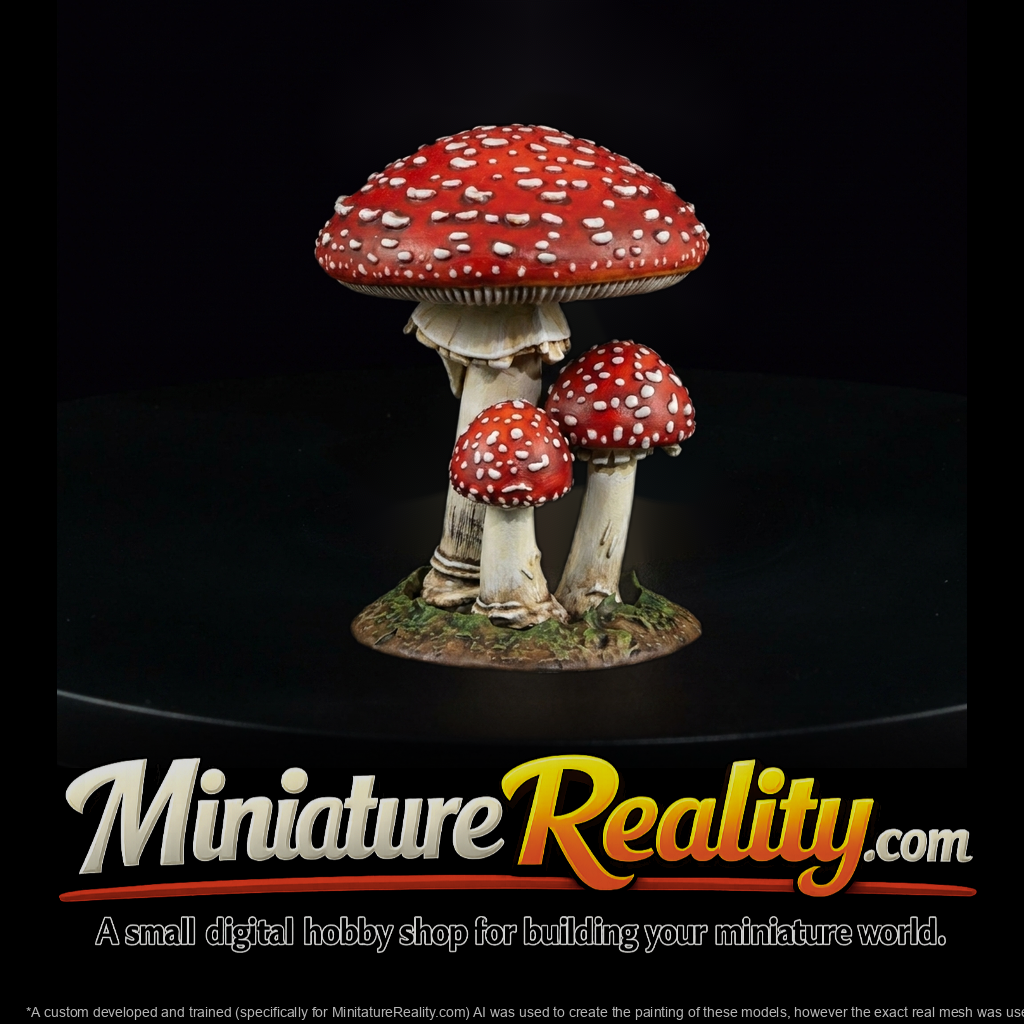 Fly Agaric Mushroom Cluster — & Layout Prop