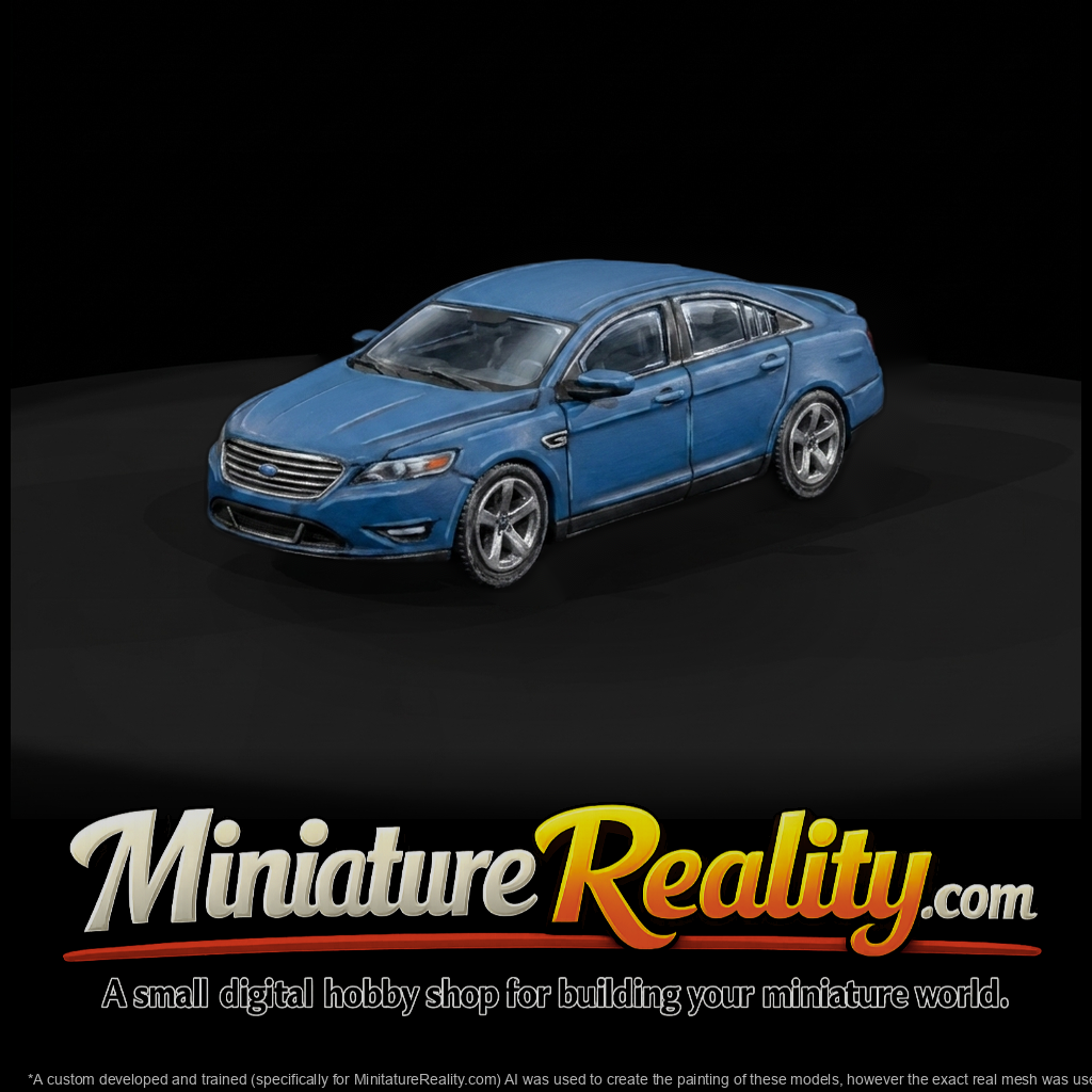 Ford Taurus-style sedan model for HO 1:87 dioramas