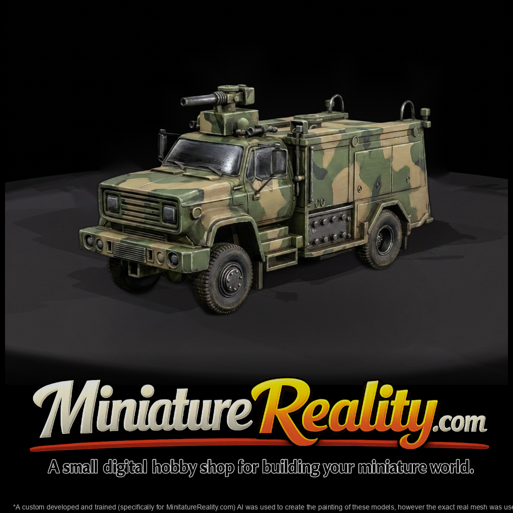 GMC-style military tactical truck HO 1:87 — diorama vehicle