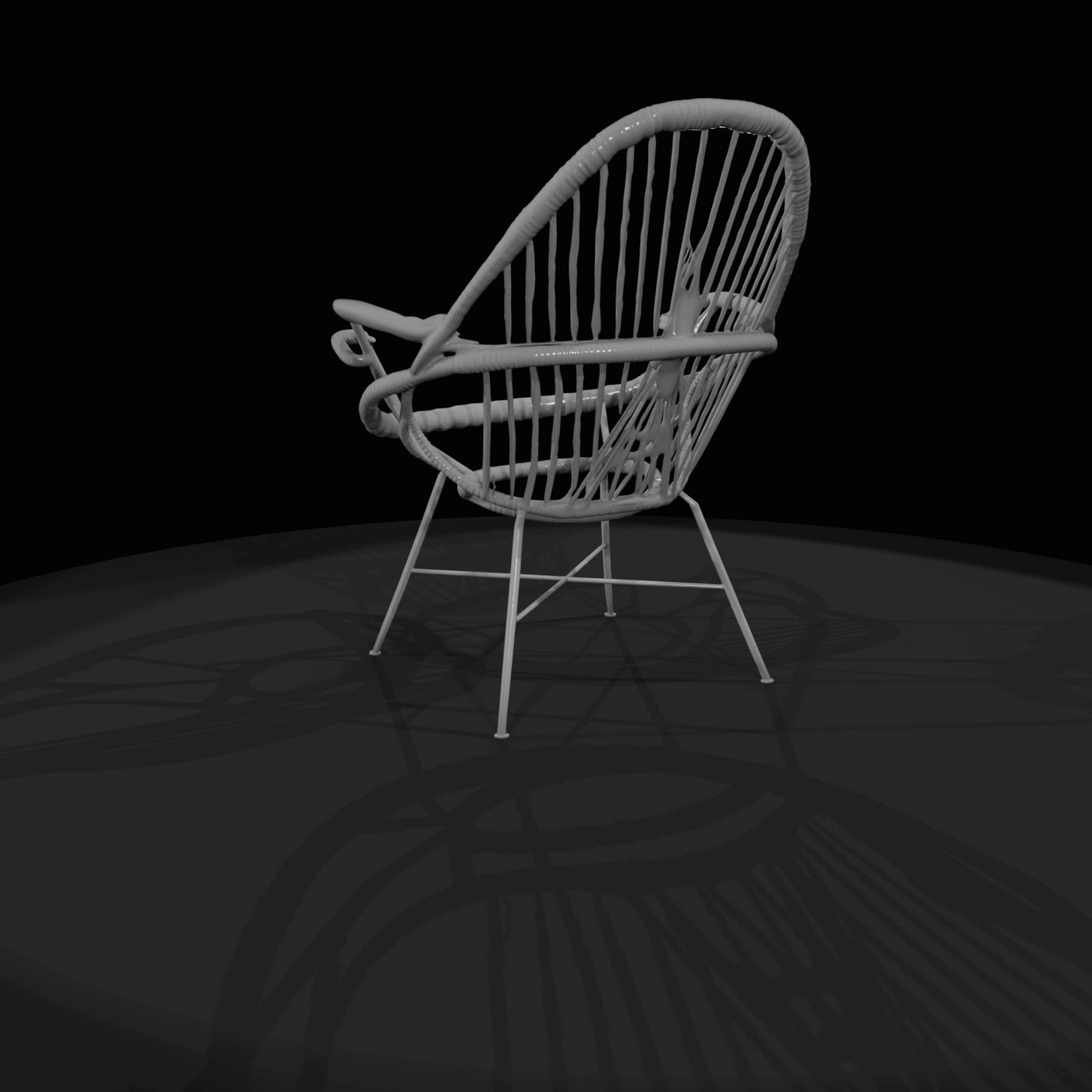 Generic Diamond Rattan Chair 1000 0001 (1950s-1960s)