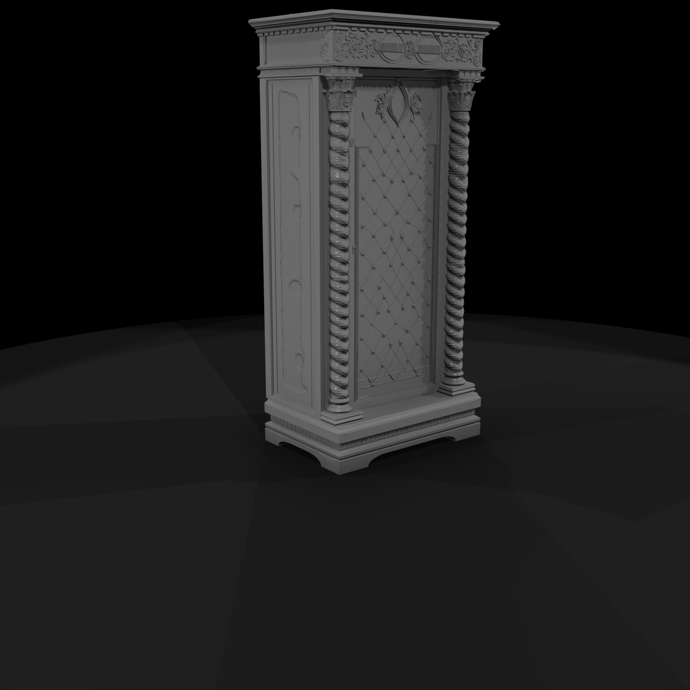 Gothic Ornate Display Cabinet (HO 1:87) for Dioramas