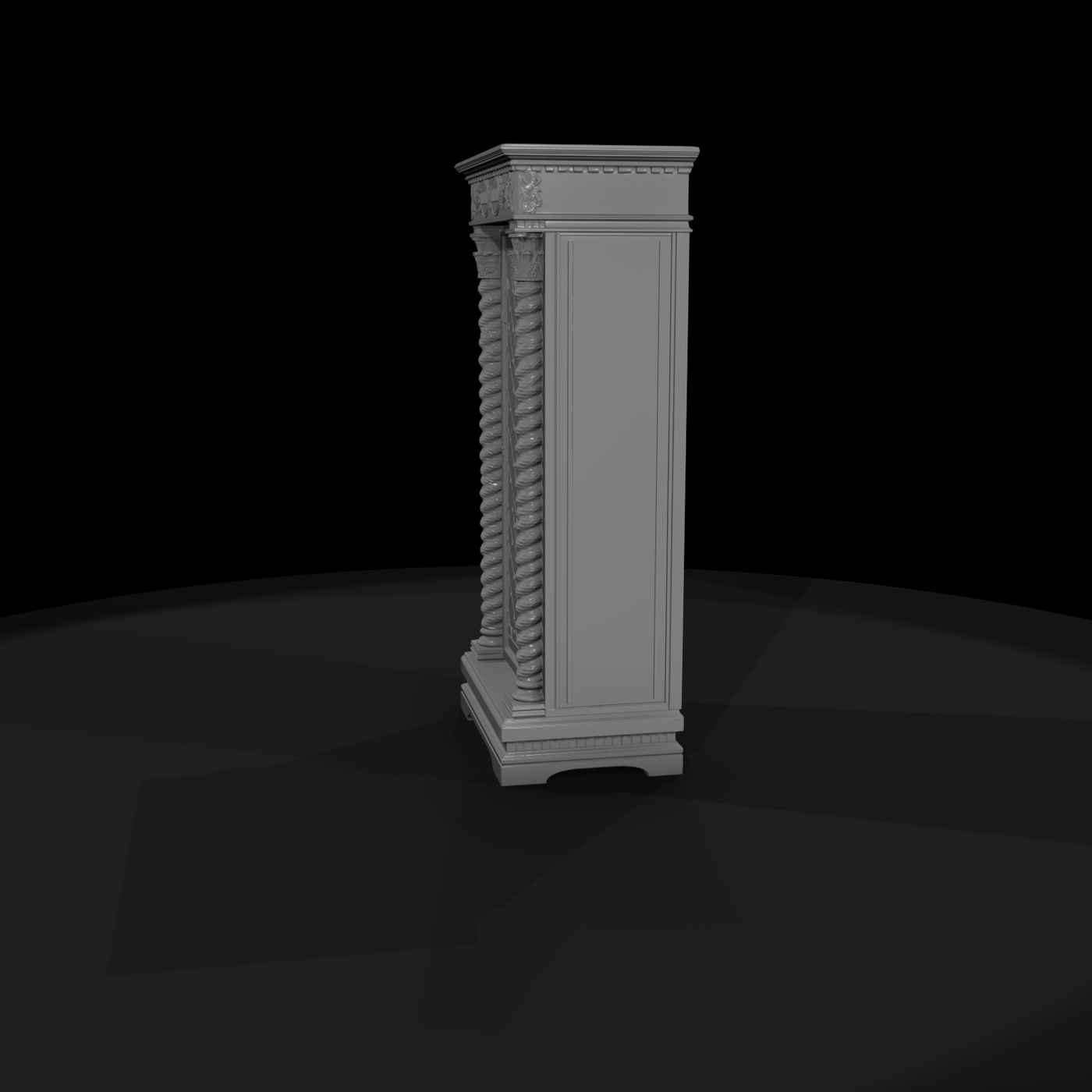 Gothic Ornate Display Cabinet (HO 1:87) for Dioramas
