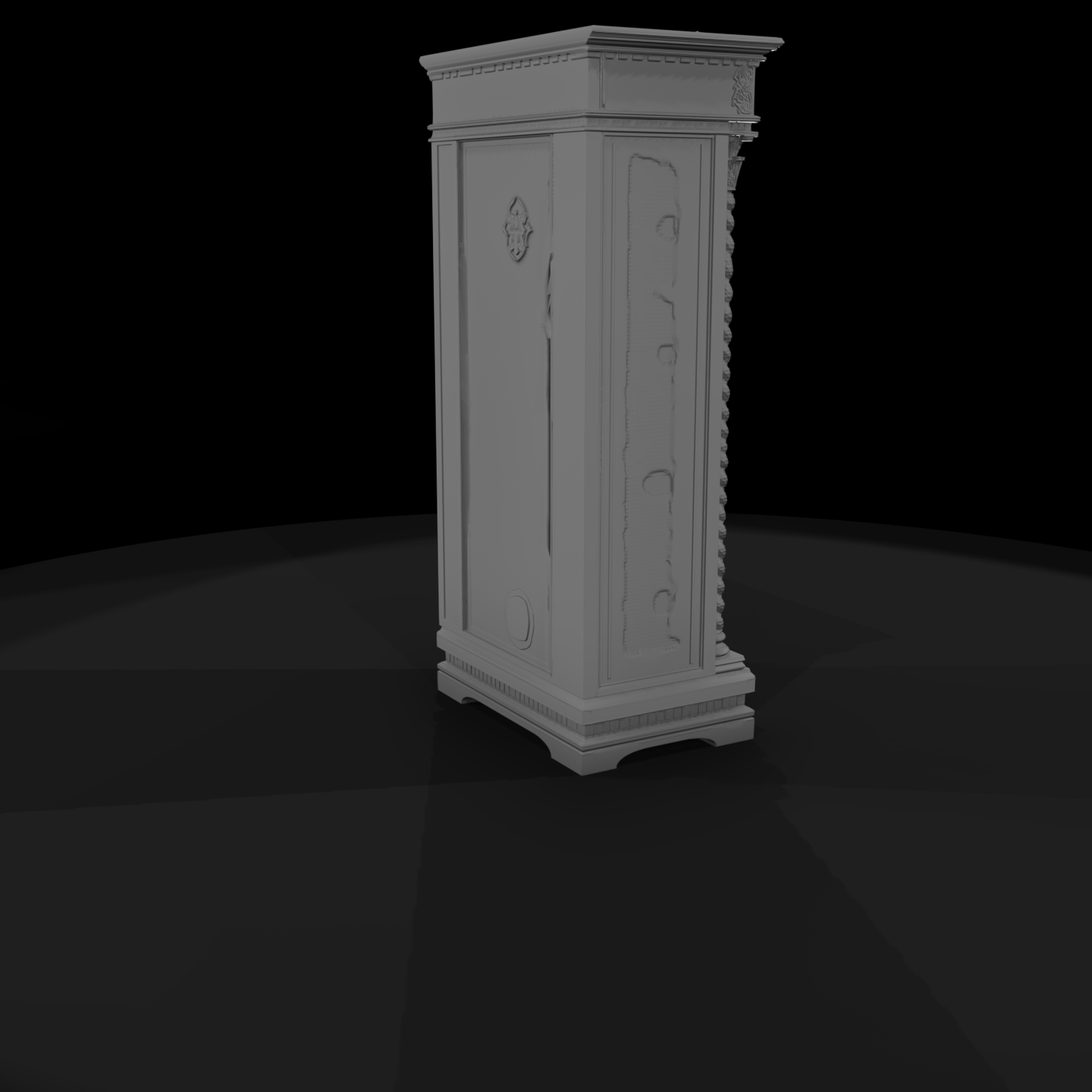 Gothic Ornate Display Cabinet (HO 1:87) for Dioramas