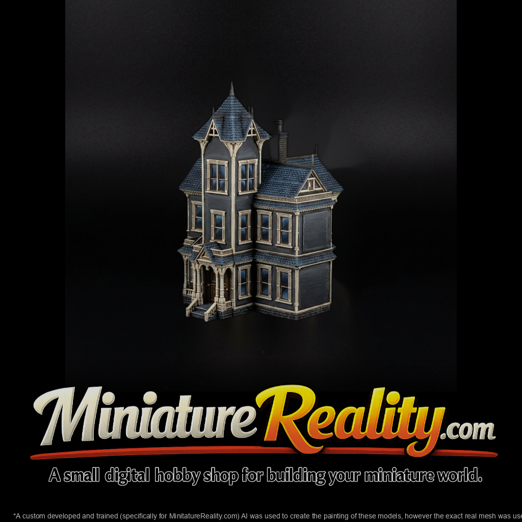 Gothic Victorian Mansion Model for HO 1:87 Dioramas