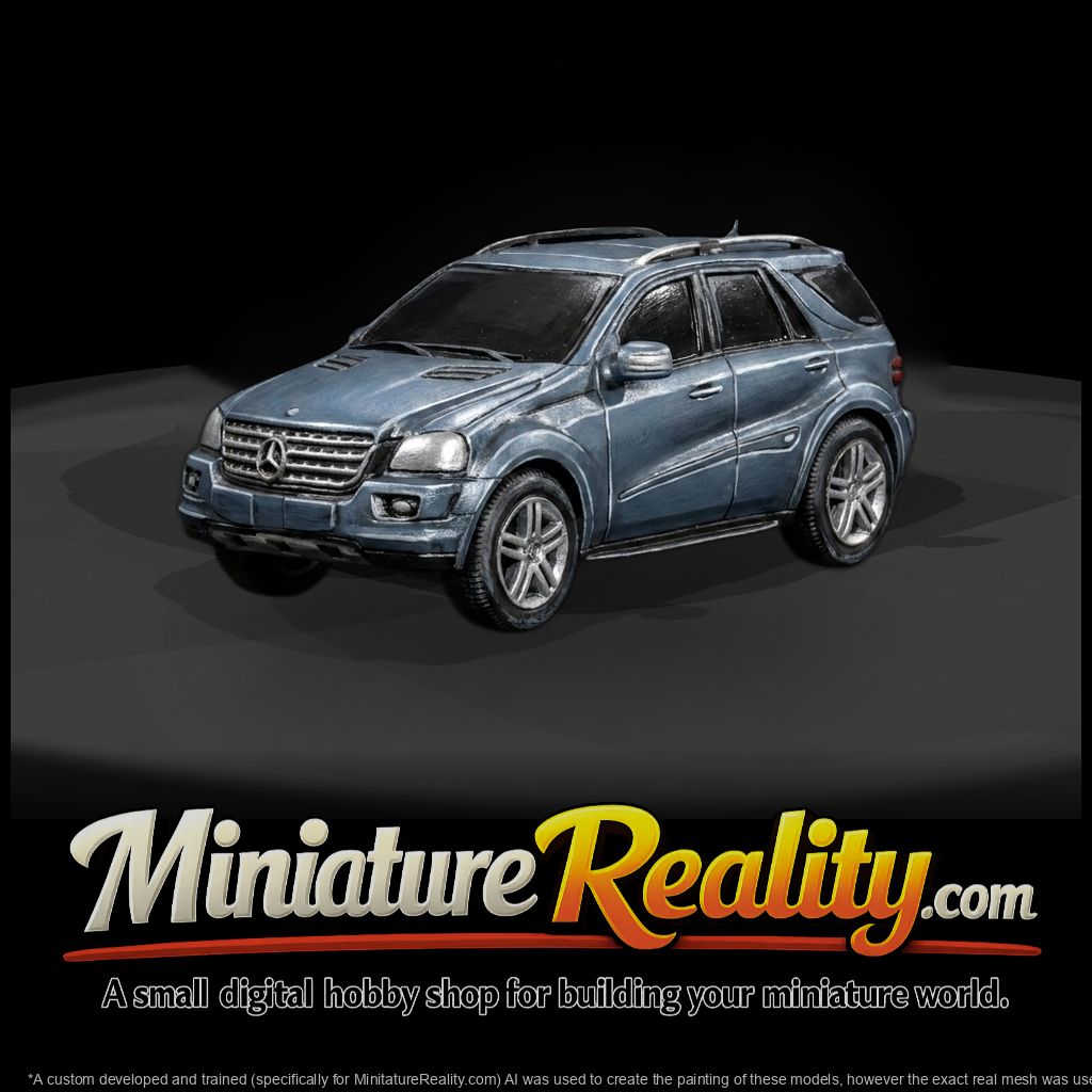 Graybox Luxury Mid-Size SUV — HO 1:87 for Dioramas
