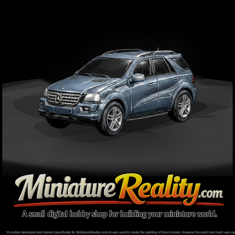 Graybox Luxury Mid-Size SUV — HO 1:87 for Dioramas