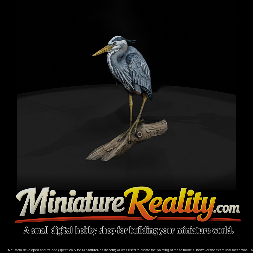 Great Blue Heron Figurine & Railway Layouts