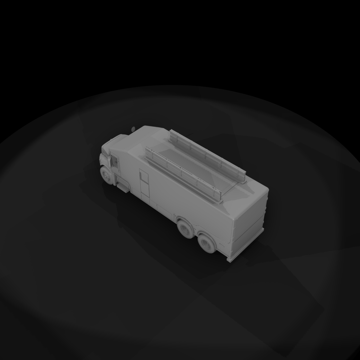 HO 1:87 Heavy Duty Box Truck for Dioramas