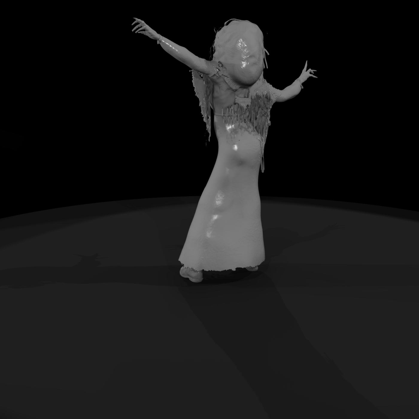Halloween Adults undead woman 3d