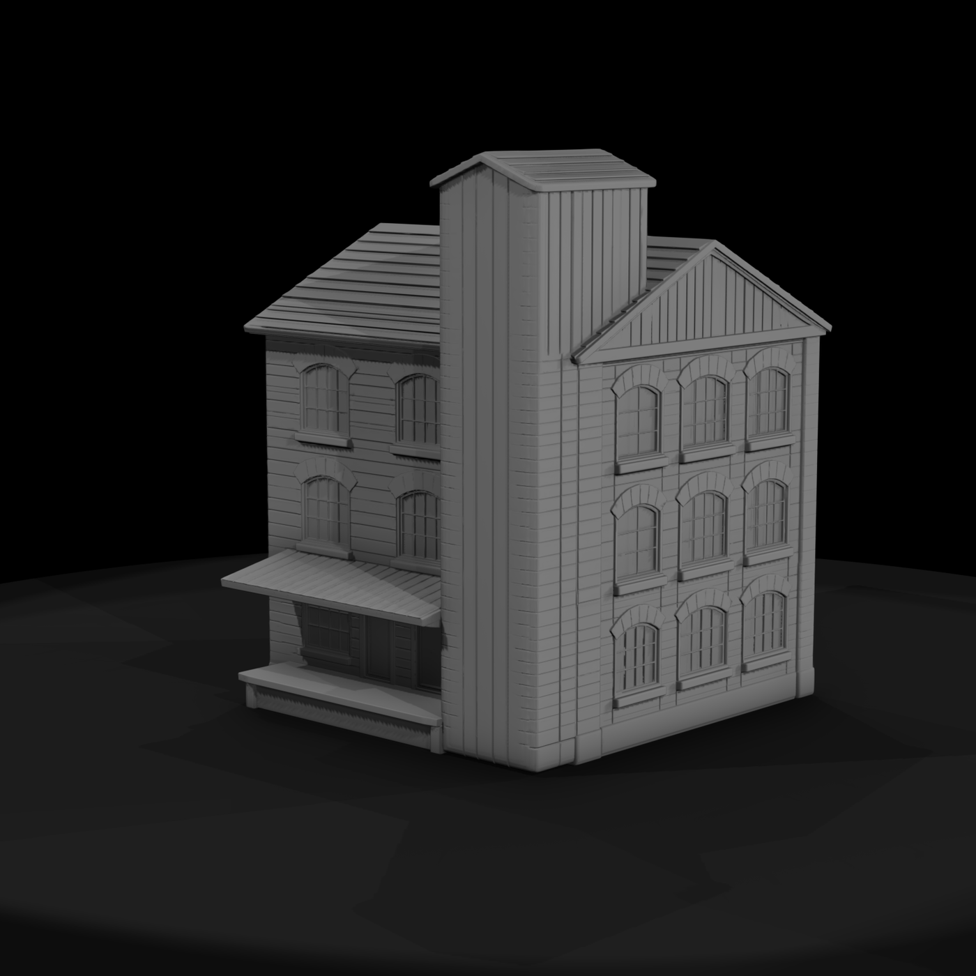 Industrial Factory Building for Dioramas & Railroad Layou
