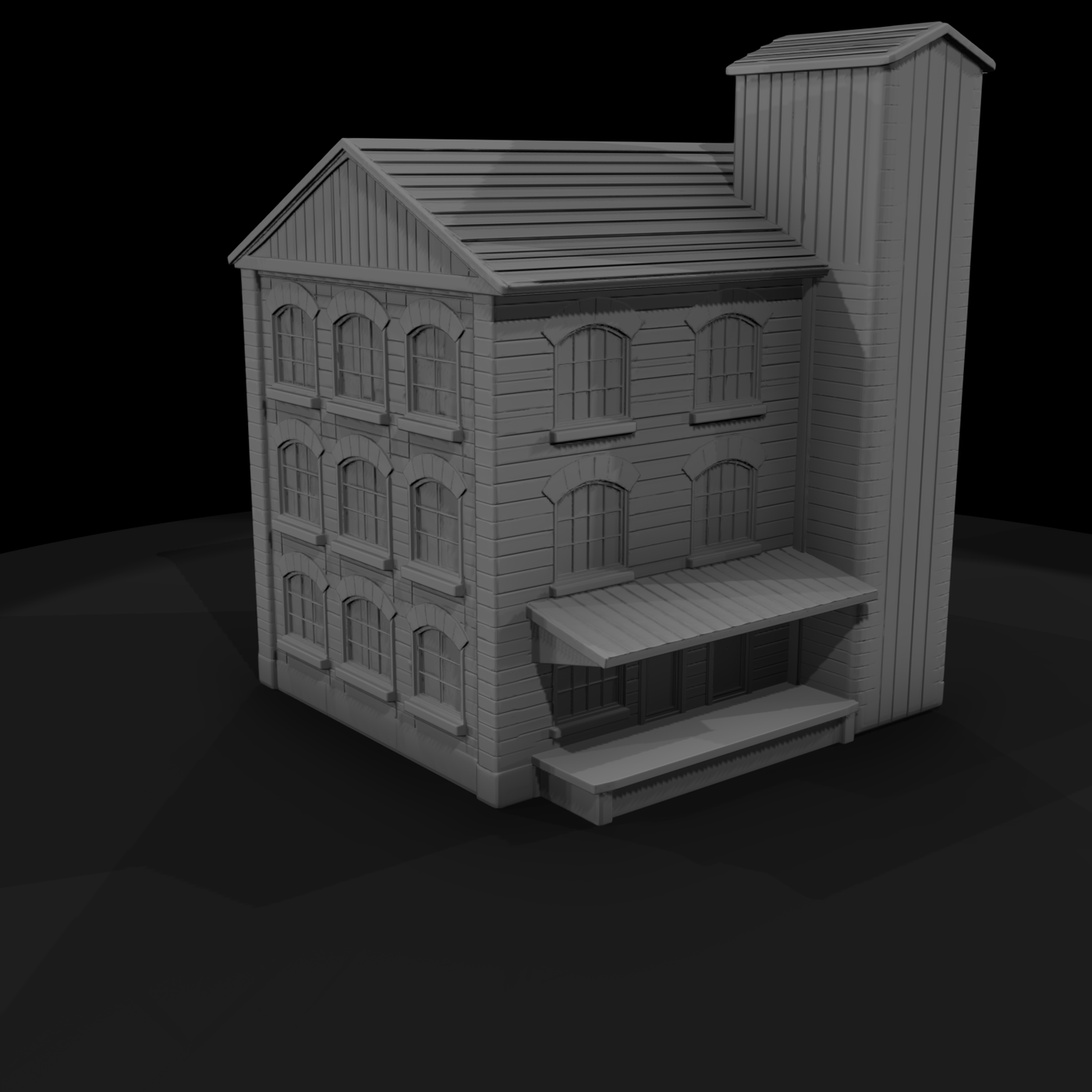 Industrial Factory Building for Dioramas & Railroad Layou