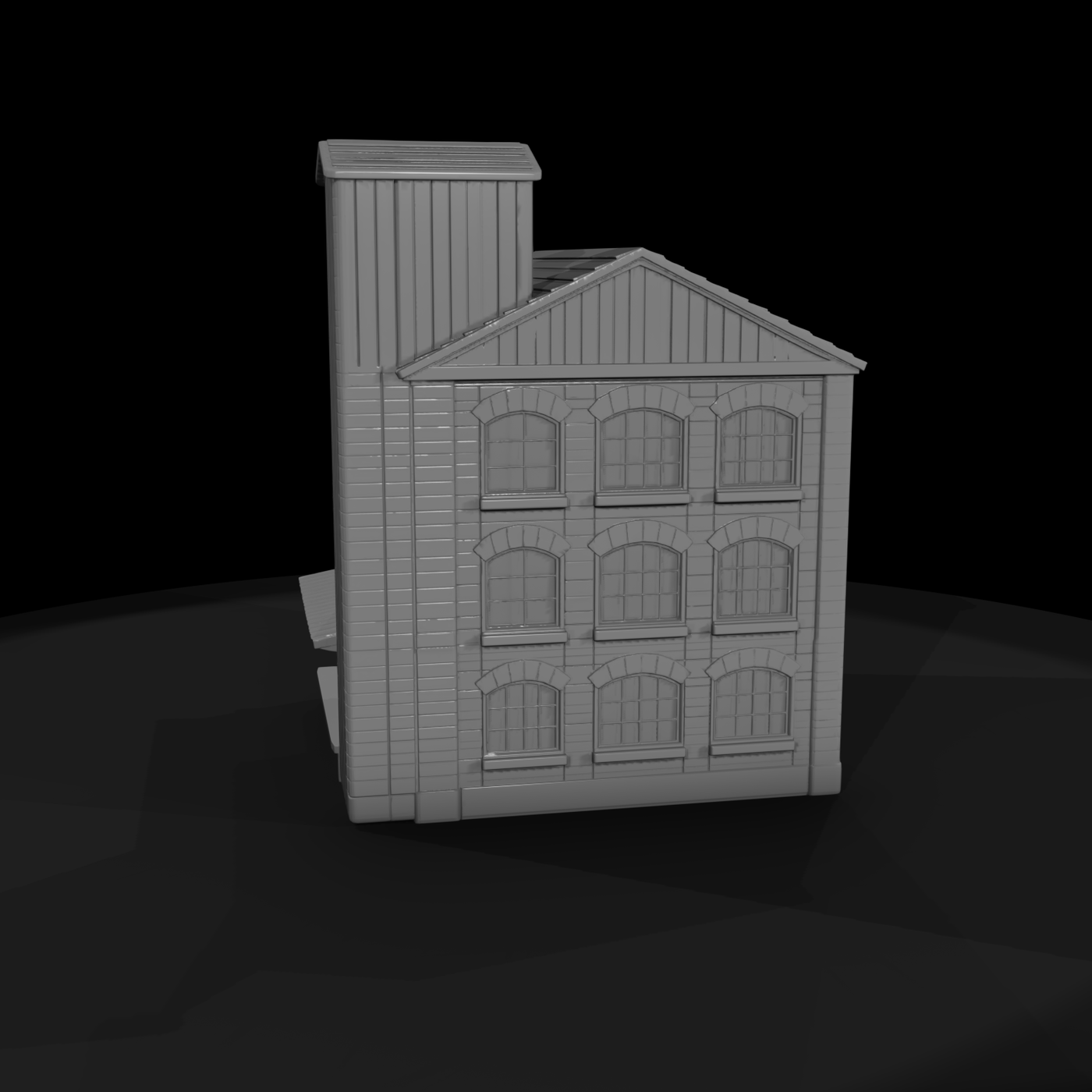 Industrial Factory Building for Dioramas & Railroad Layou