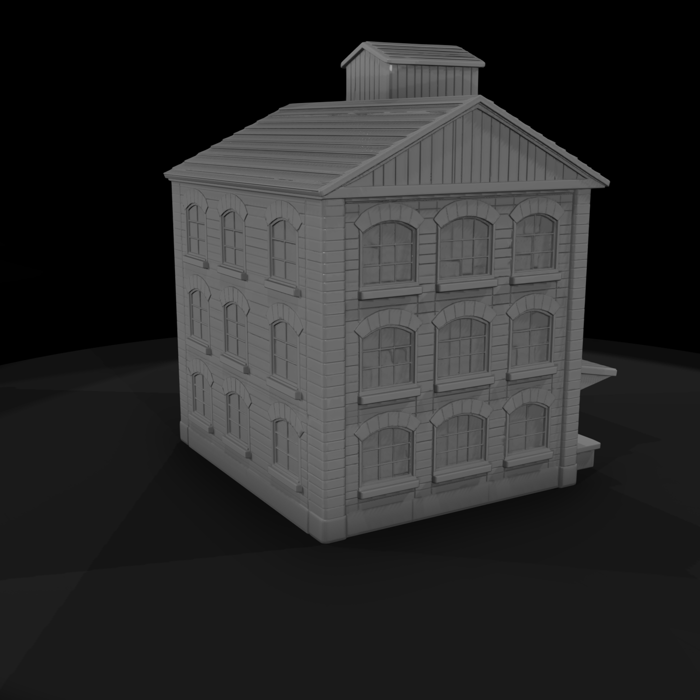 Industrial Factory Building for Dioramas & Railroad Layou