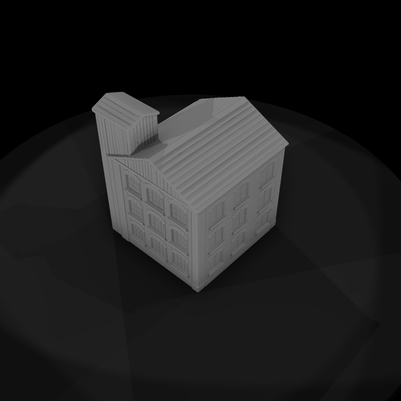 Industrial Factory Building for Dioramas & Railroad Layou