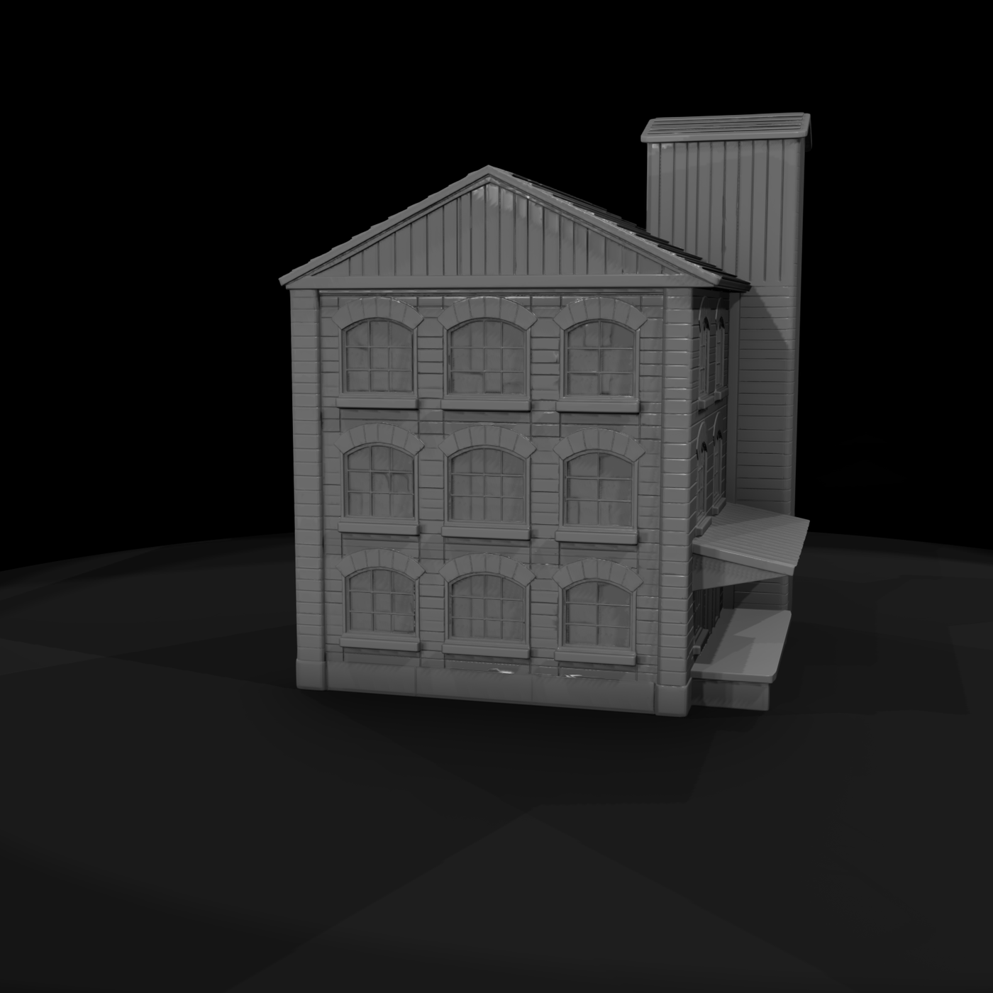 Industrial Factory Building for Dioramas & Railroad Layou