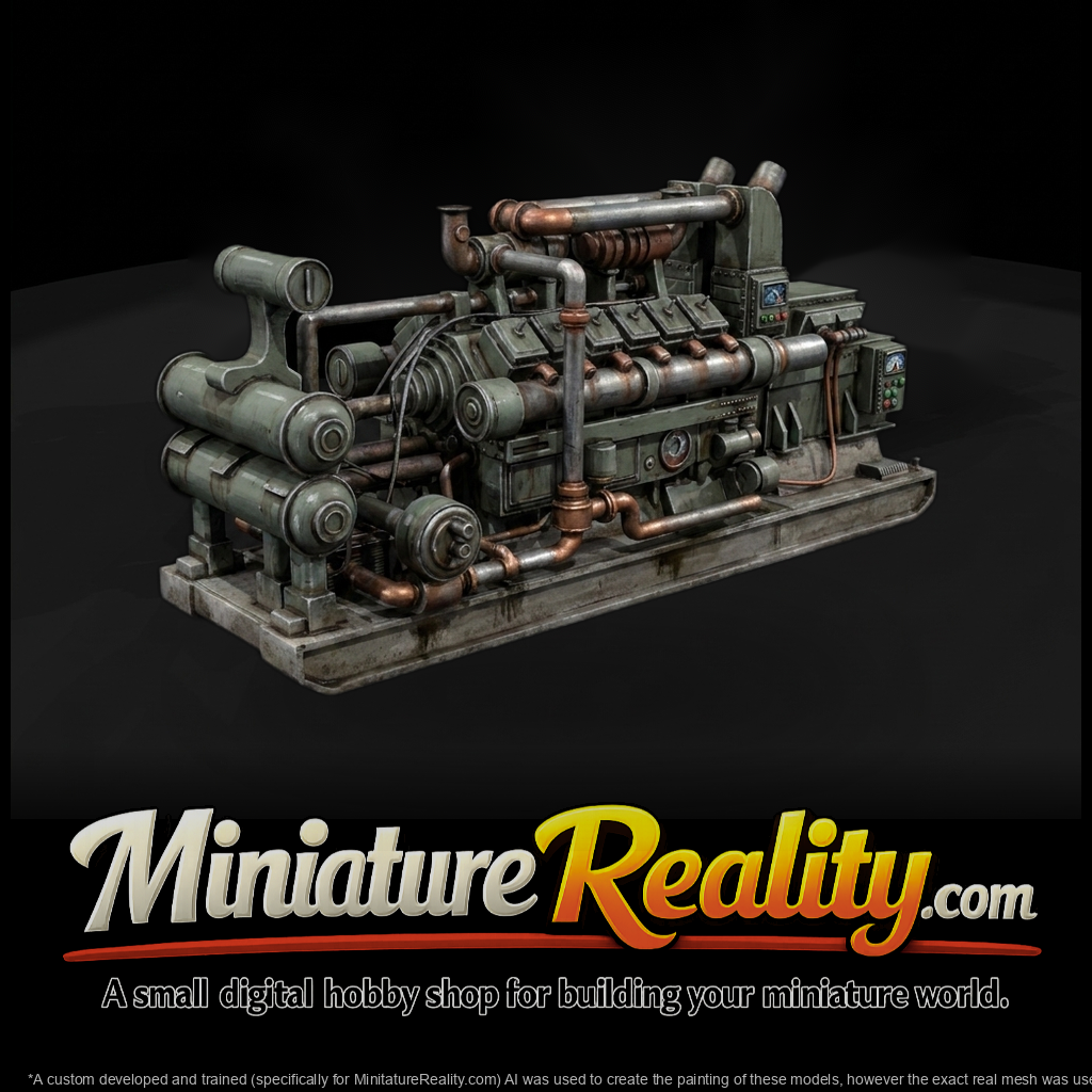 Industrial Generator Set for Dioramas and Layouts