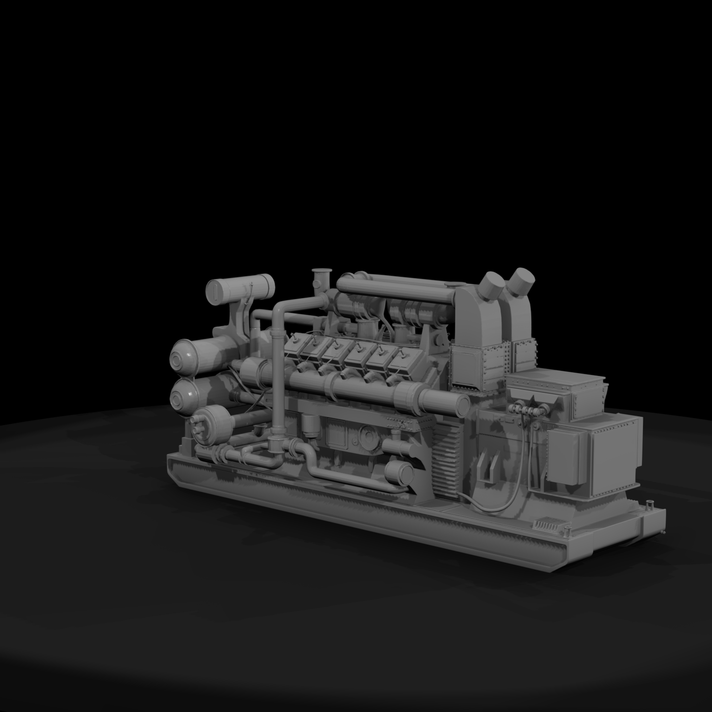 Industrial Generator Set for Dioramas and Layouts