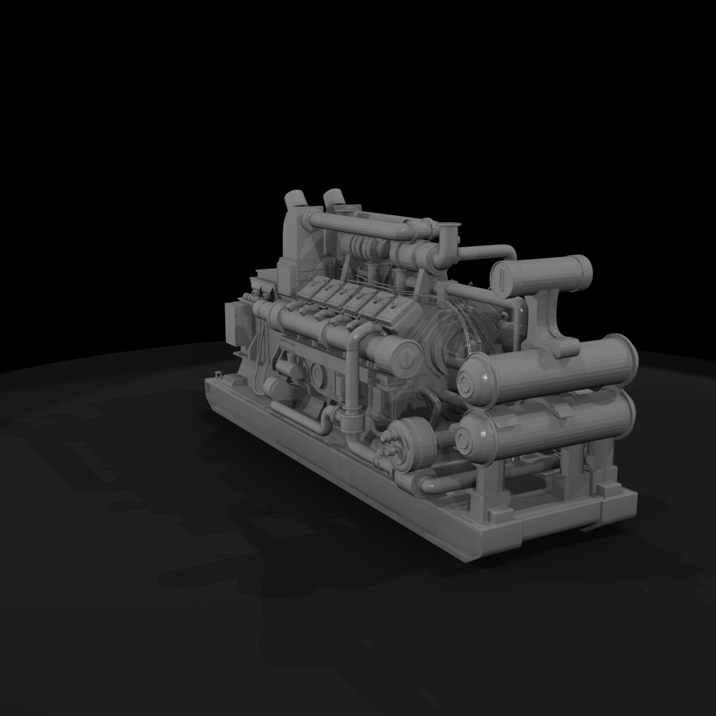 Industrial Generator Set for Dioramas and Layouts