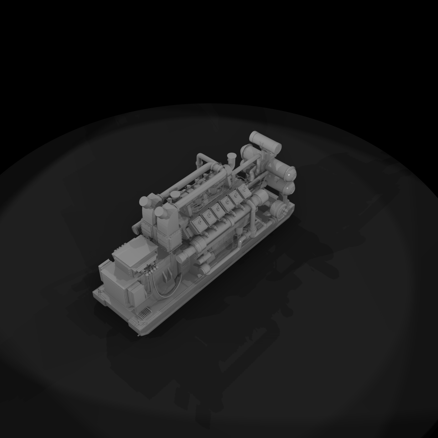 Industrial Generator Set for Dioramas and Layouts