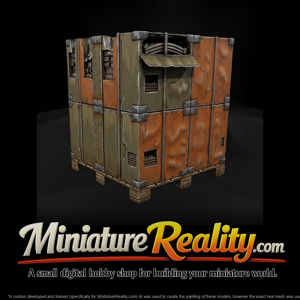 Industrial pallet shipping crate