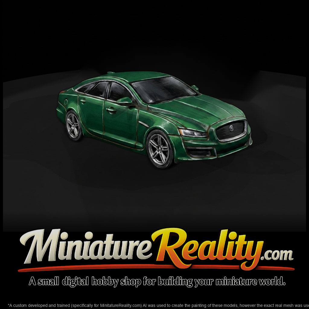Jaguar-style Luxury Sedan for Dioramas