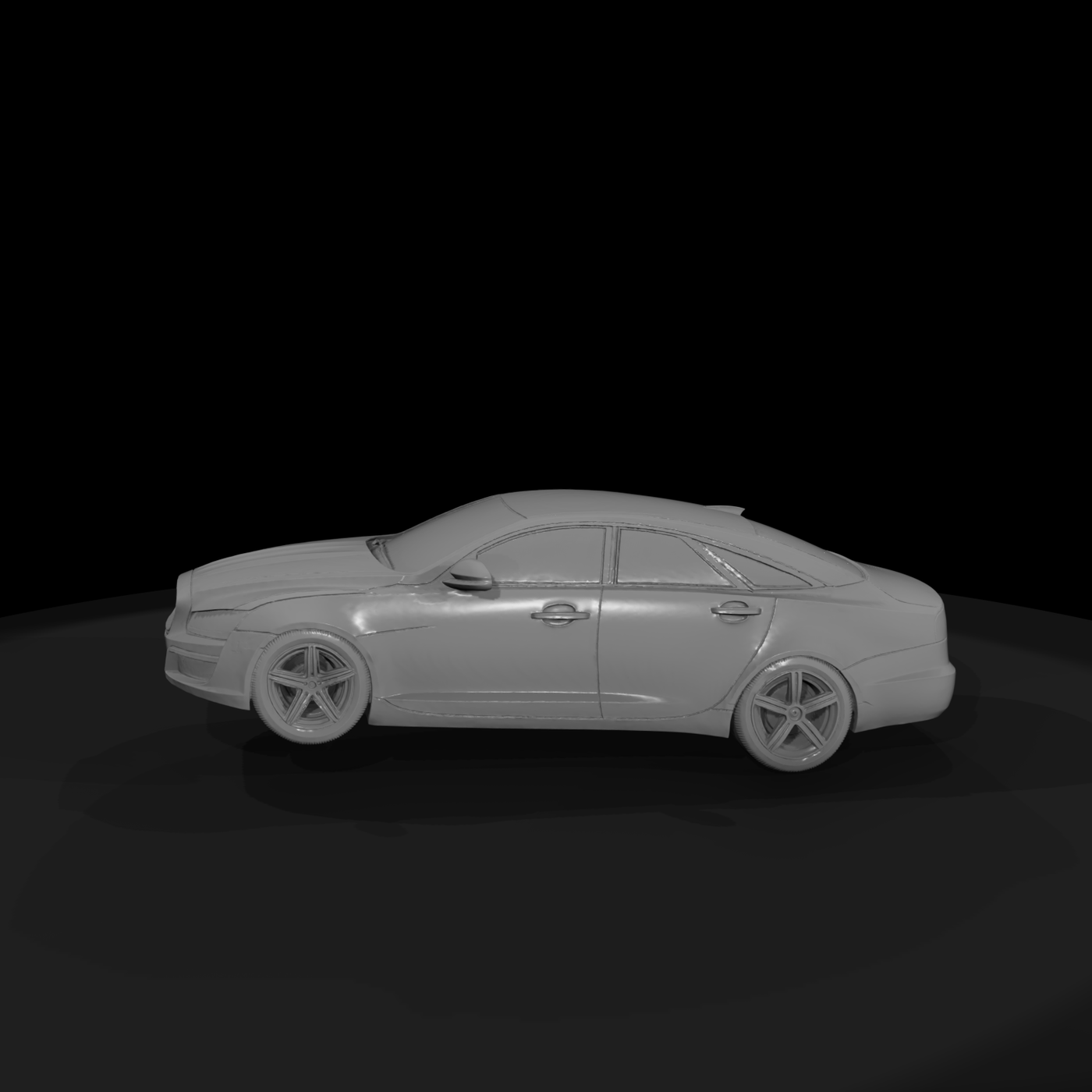 Jaguar-style Luxury Sedan for Dioramas