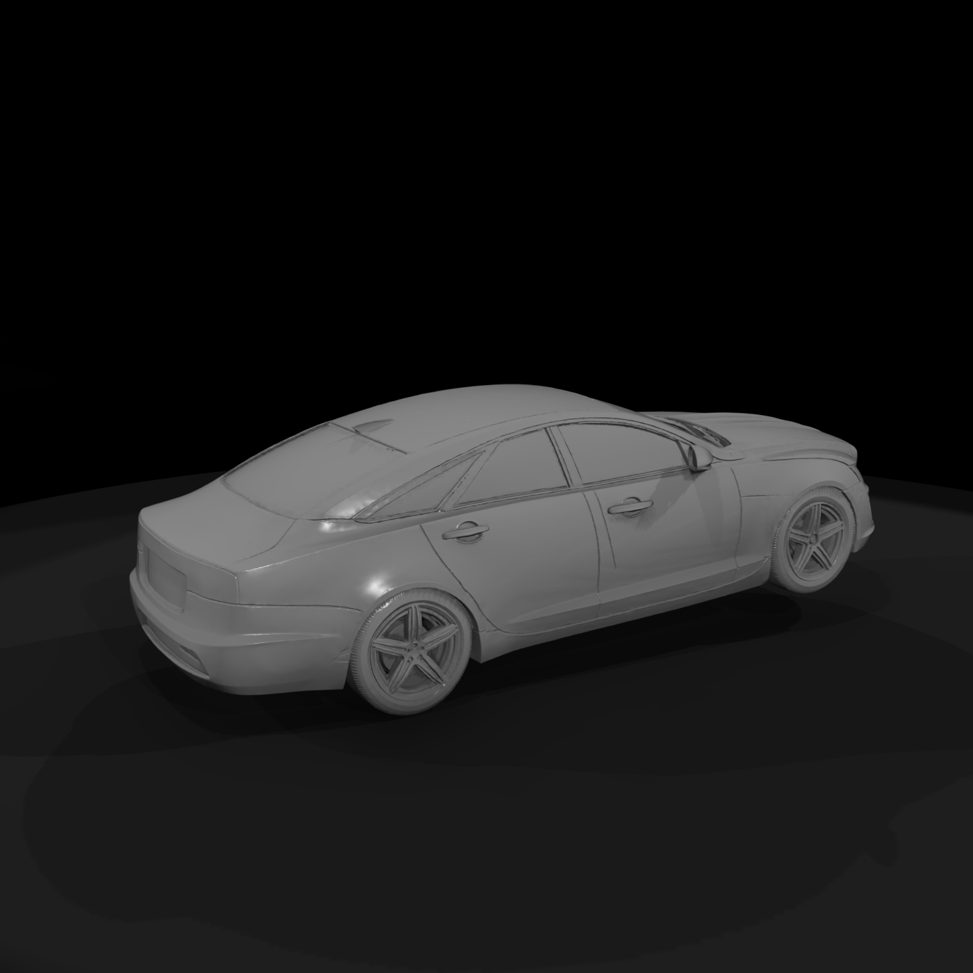 Jaguar-style Luxury Sedan for Dioramas