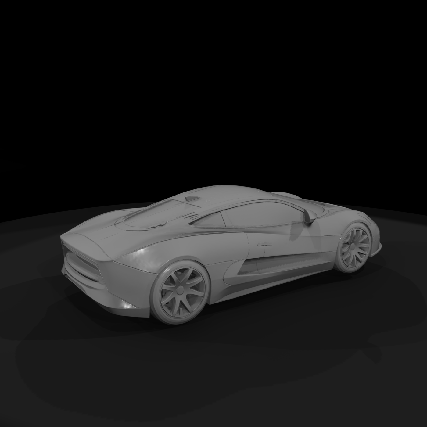 Jaguar C‑X75 supercar shell for dioramas