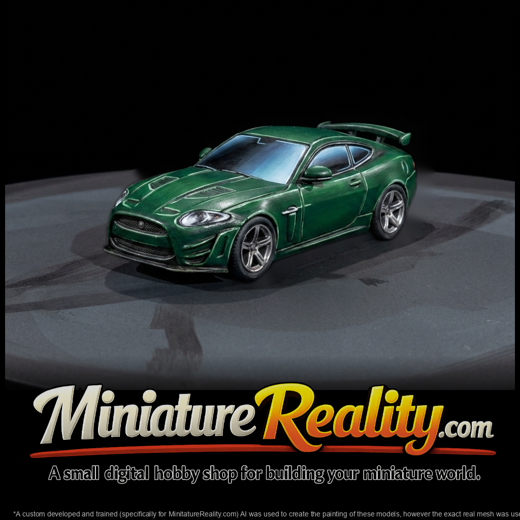 Jaguar XKR-S style sports coupe for HO dioramas
