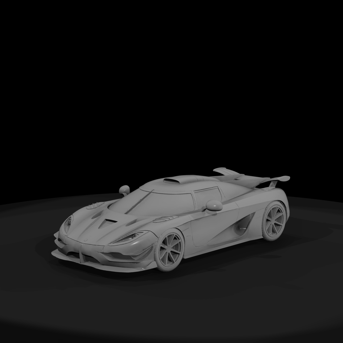 Koenigsegg-style Hypercar Model 1:87 HO for Dioramas